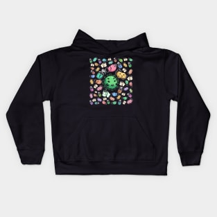 Corona virus cartoon character colorful Kids Hoodie